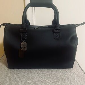 PXG Black Cactus Leather Duffel-Style Handbag